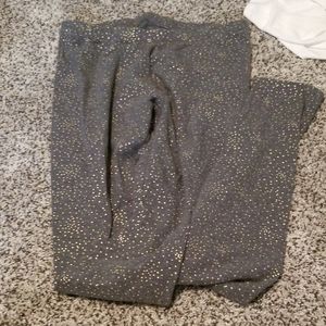 Cat and jack Grey leggings woth gold dots